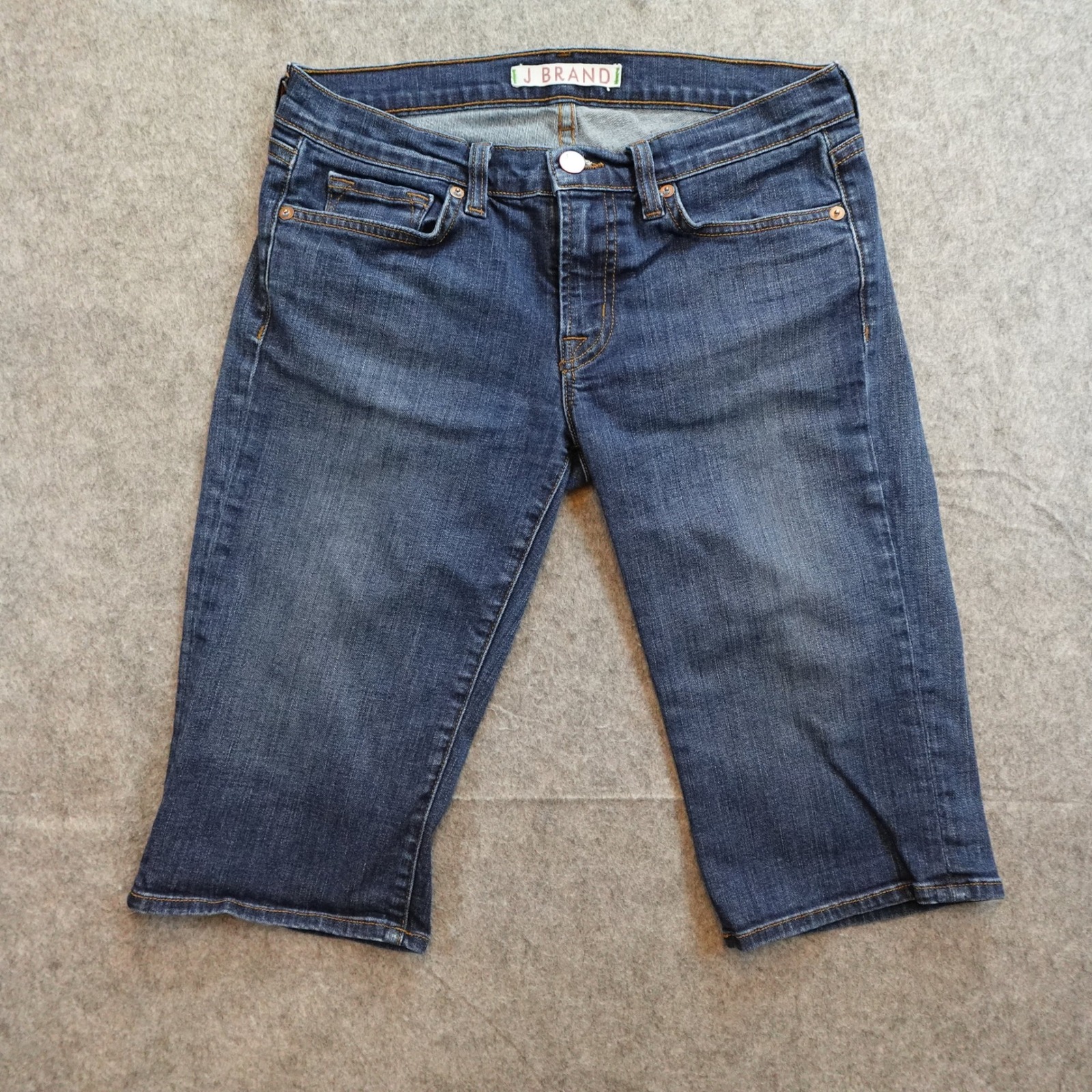 J Brand Shorts Womens 28 Blue Denim Cuffed Short Saturn Bermuda